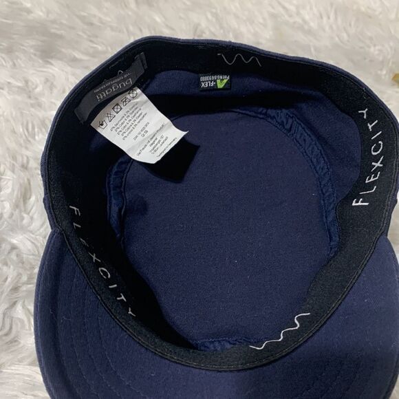 BUGATTI flexcity hat cotton elastic sweatband navy men’s size 59cm - Picture 6 of 12